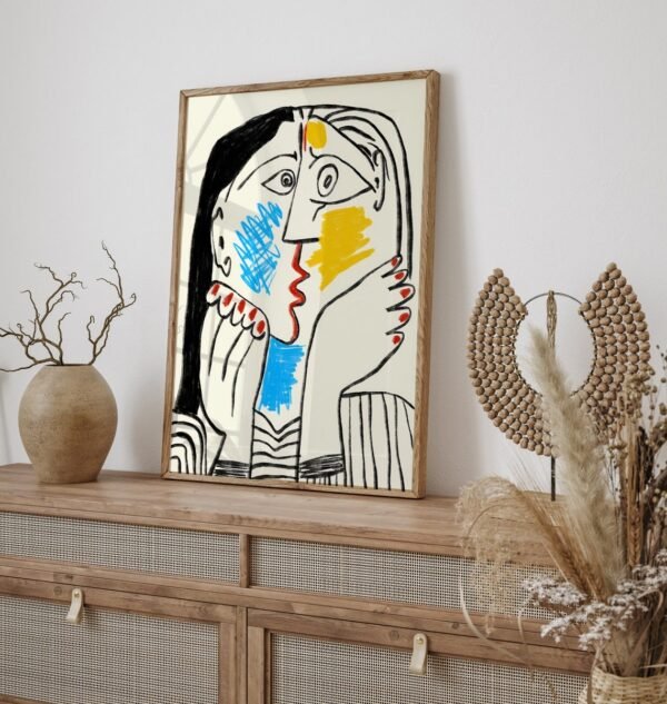 Picasso Exhibition Poster – The Kiss Art Print, Famous Artist Wall Decor, Gift Idea for Art Lovers