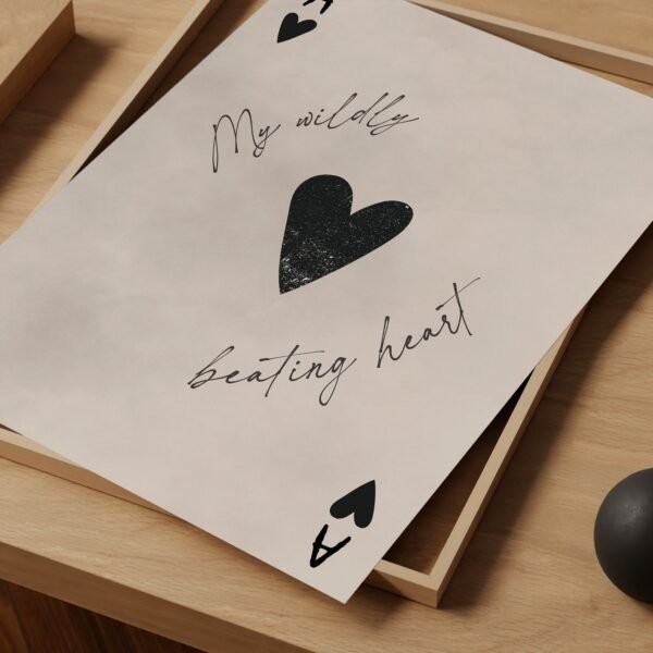 Ace of Hearts Wall Art – Retro Playing Card Print