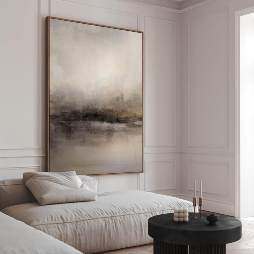 Vintage Brown Landscape Canvas – Farmhouse Wall Art - Image 3