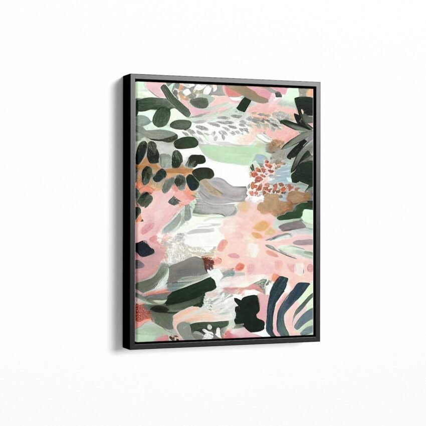 Colourful Botanical Wall Art, Canvas Wall Art, Wall Art Framed, Giclée, Large Wall Art, Maximalist Decor, Living Room, Bedroom, Painting