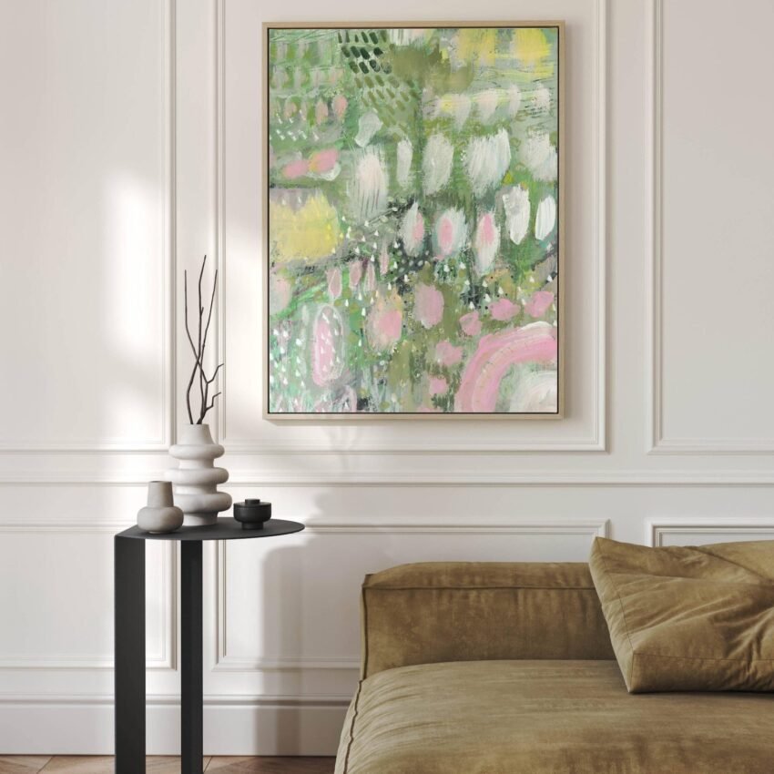 Vibrant Floral Canvas Wall Art – Le Jardin Botanical Print