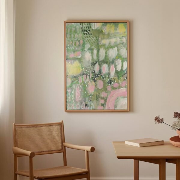Vibrant Floral Canvas Wall Art – Le Jardin Botanical Print
