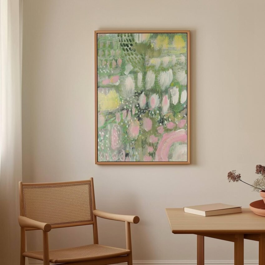 Vibrant Floral Canvas Wall Art – Le Jardin Botanical Print