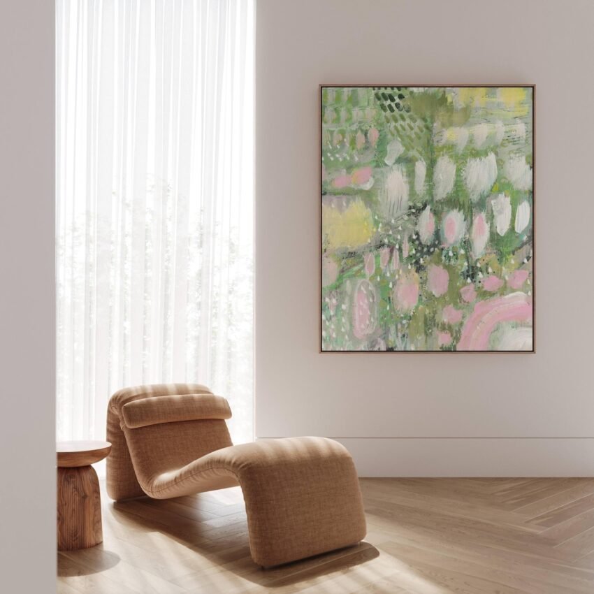 Vibrant Floral Canvas Wall Art – Le Jardin Botanical Print