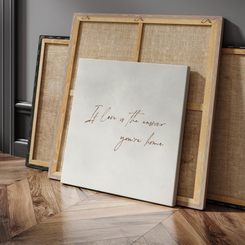 If Love is the Answer – Neutral Minimalist Wall Art