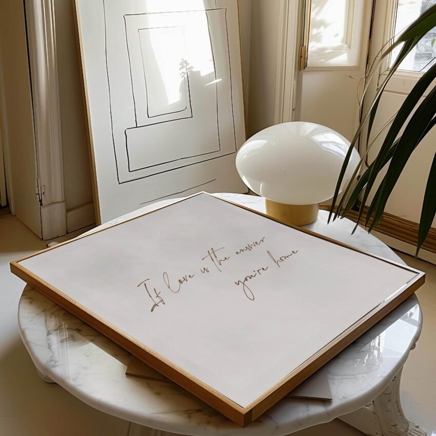 If Love is the Answer – Neutral Minimalist Wall Art