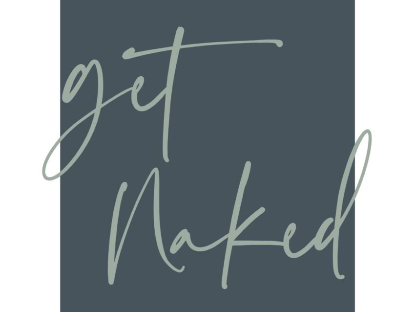 Sage Green "Get Naked" Typography Wall Art – Bedroom & Bathroom Decor