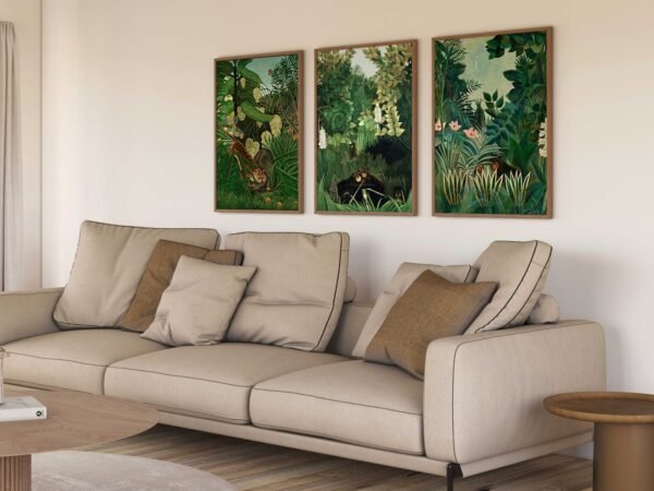 Abstract Shapes Sage Green Wall Art · Set of 3 Prints · Line Art, Squiggles, Minimalist Wall Art, Gallery Wall Set, Living Room Decor, A2 A1