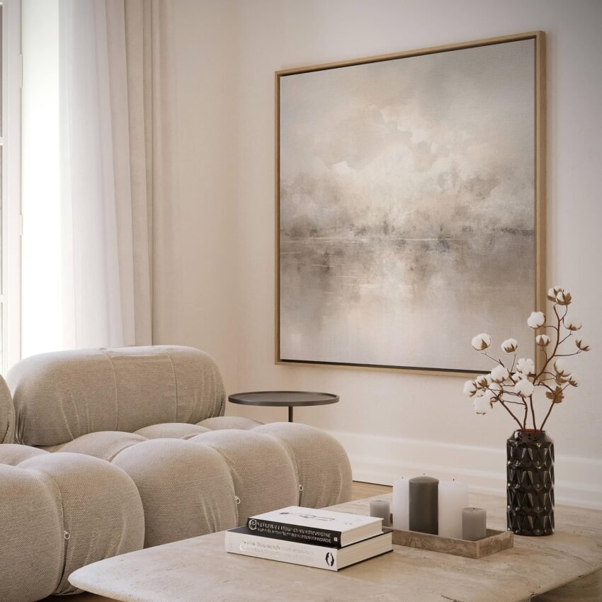 Vintage Clouds Canvas Wall Art